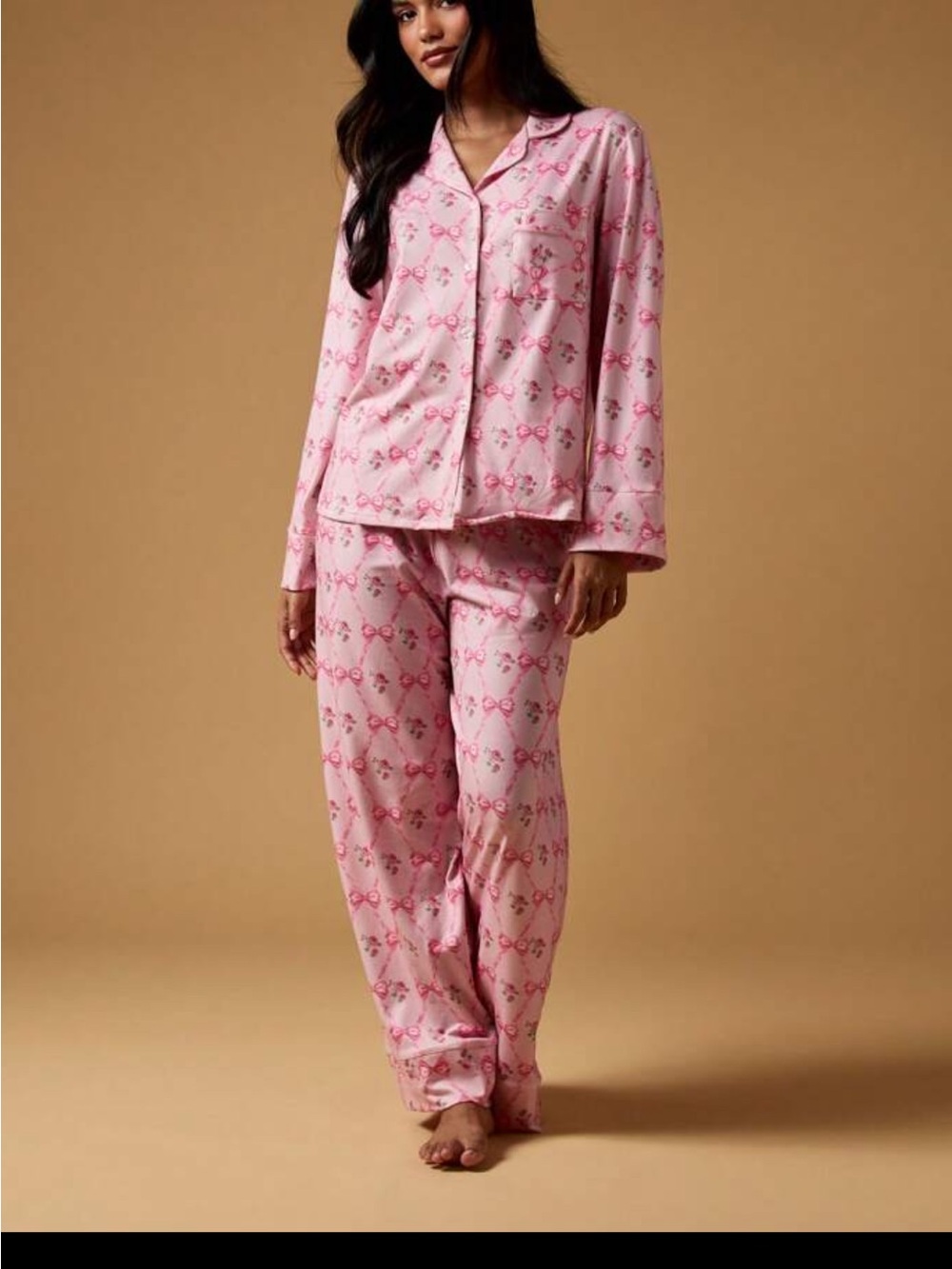 🆕💖Missguided Bow Button Down PJ Set - Picture 2 of 6